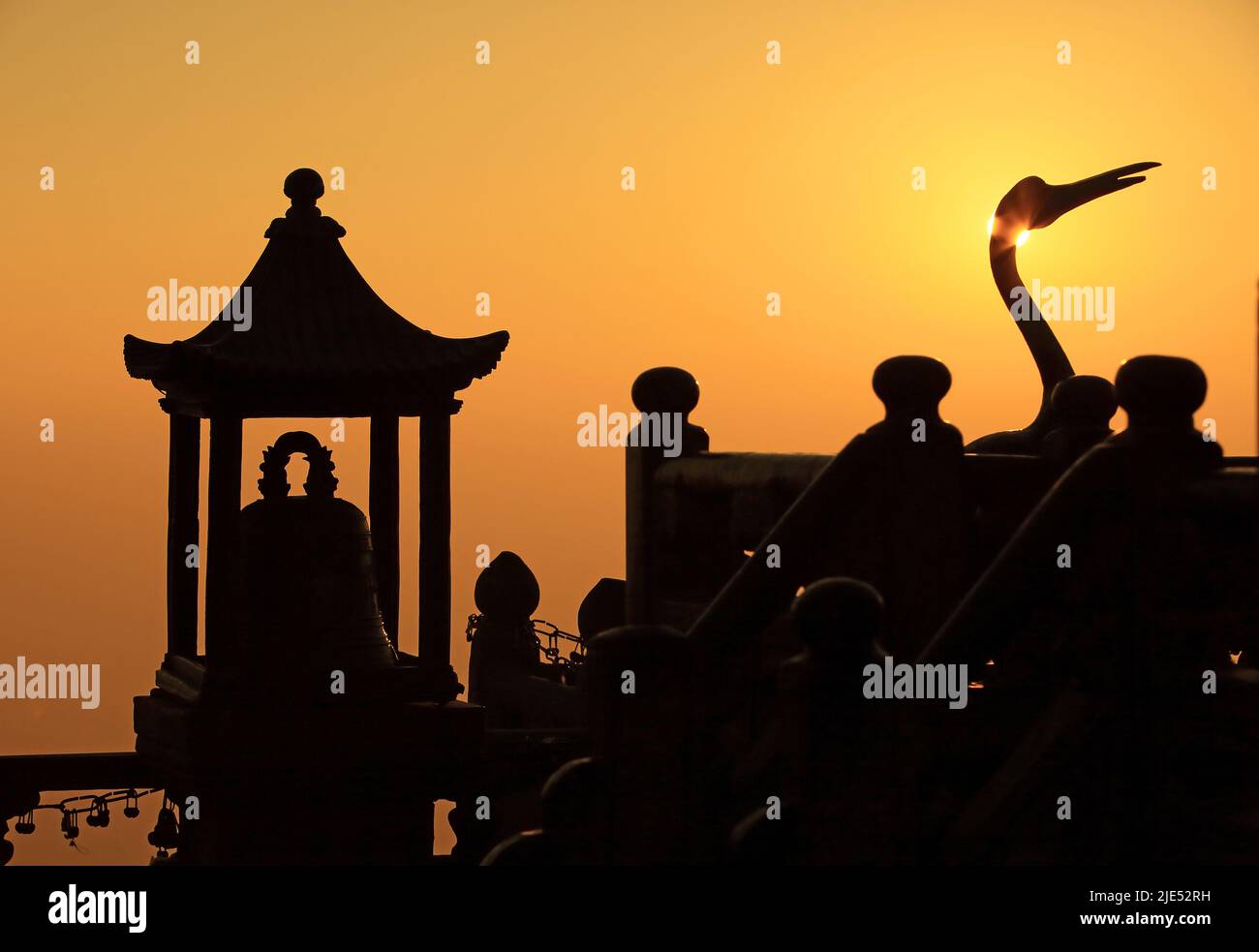 Hubei shiyan monte wudang Taoismo famose montagne edifici antichi Foto Stock