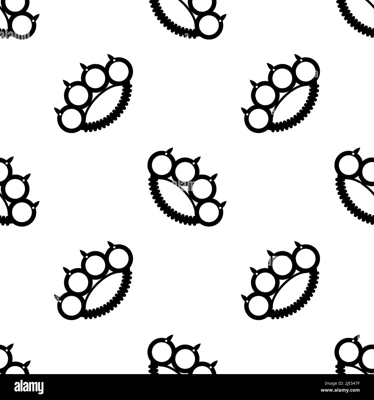 Ottone Knuckles icona senza giunture Pattern, Fist arma icona Vector Art Illustrazione Illustrazione Vettoriale