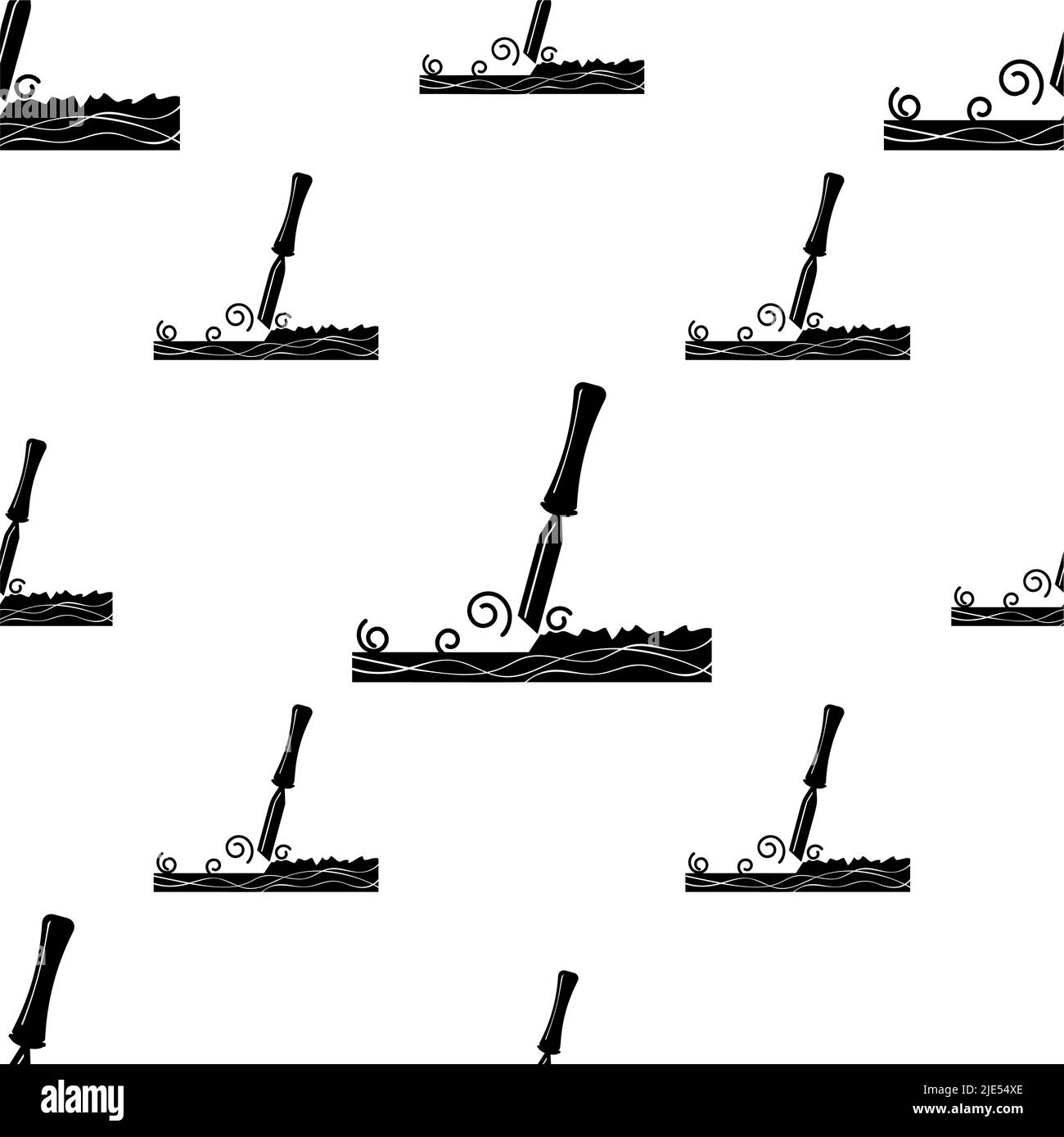 Scalpello icona disegno senza giunture, mano strumento icona, lama affilata per Carving, taglio di legno, metallo, pietra vettore illustrazione d'arte Illustrazione Vettoriale