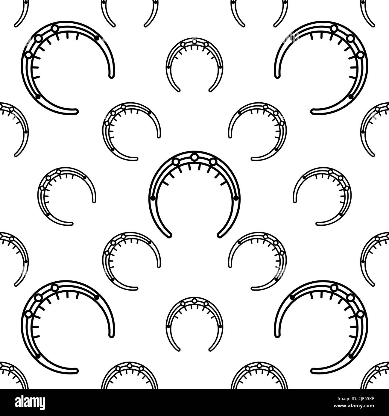 Hair Band Icon Seamless Pattern, Hairband Icon Vector Art Illustration Illustrazione Vettoriale