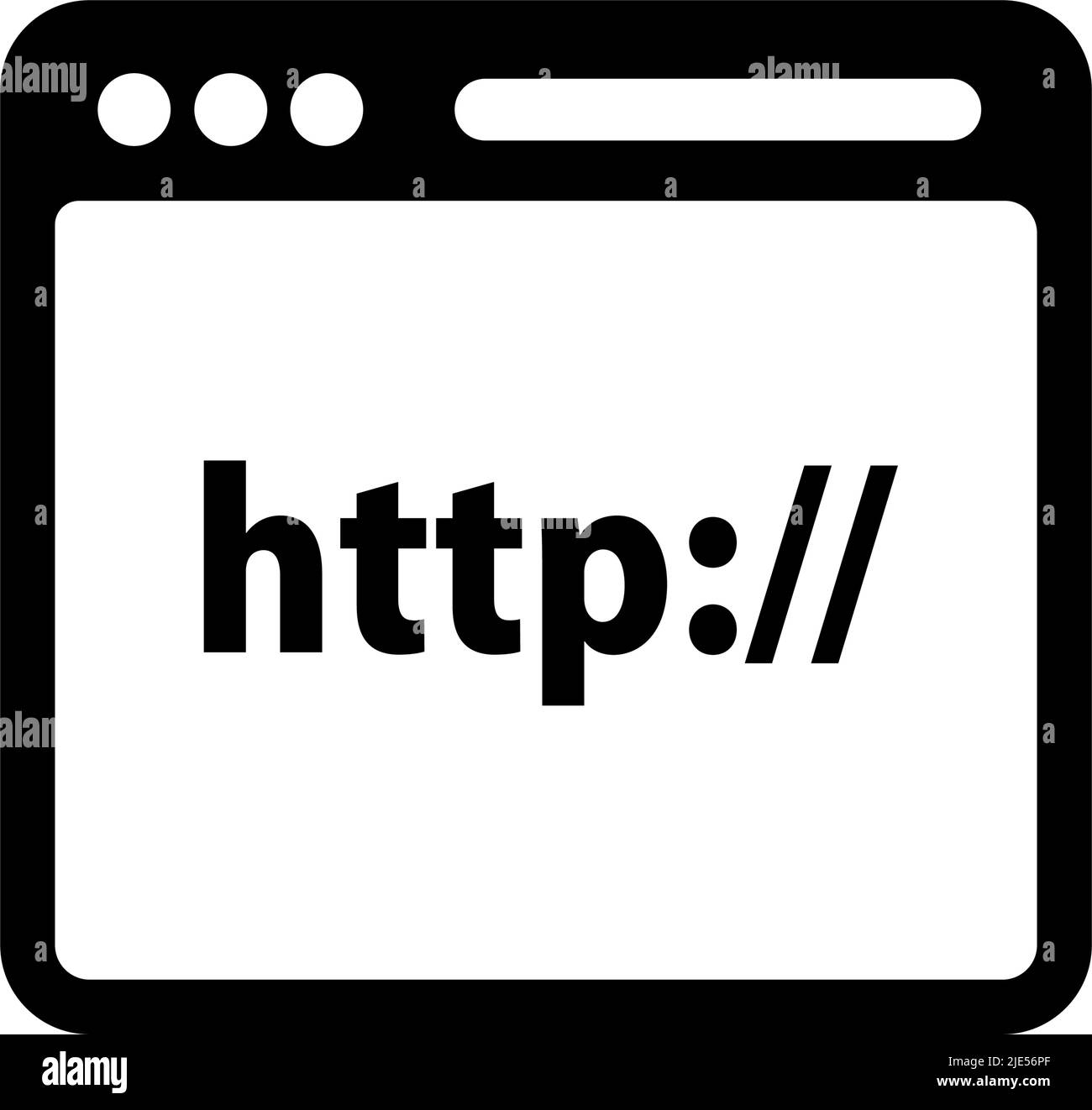 Immagine dell'icona del vettore del browser Internet Illustrazione Vettoriale