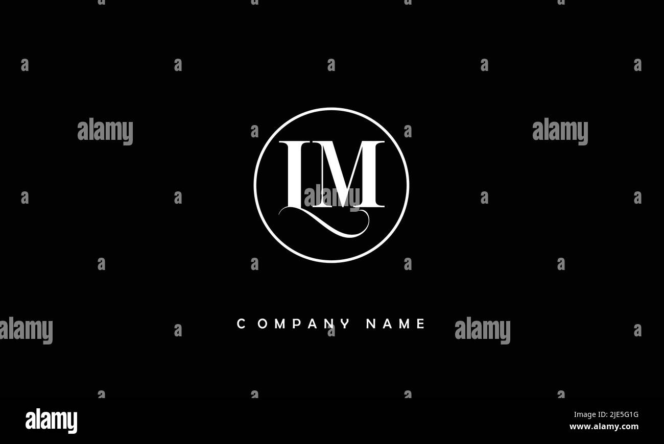 LM, ML Monogramma del logo delle lettere astratto Illustrazione Vettoriale