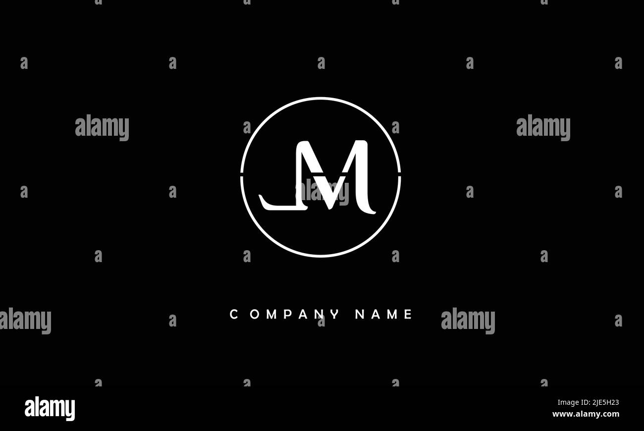 LM, ML Monogramma del logo delle lettere astratto Illustrazione Vettoriale