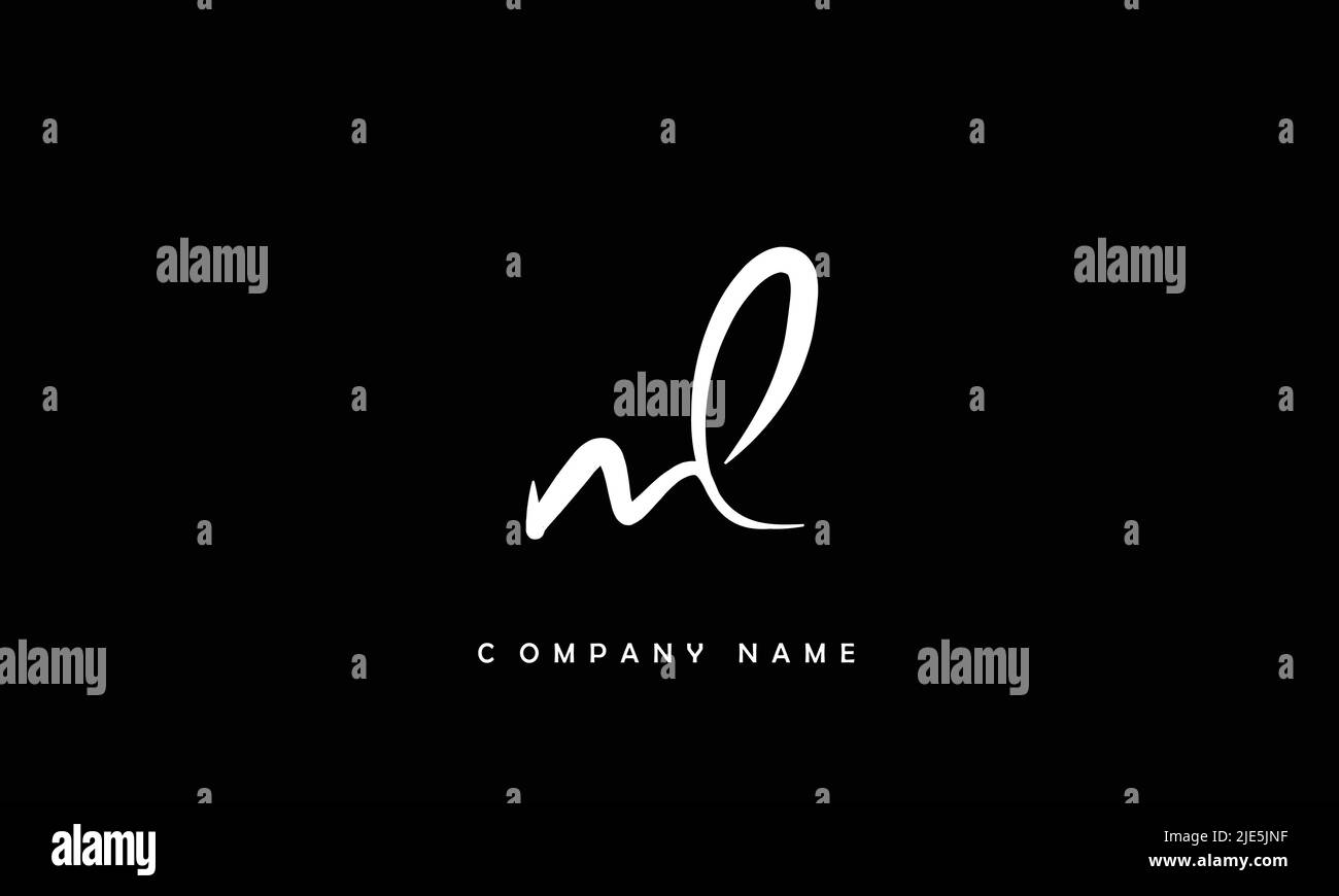 LM, ML Monogramma del logo delle lettere astratto Illustrazione Vettoriale