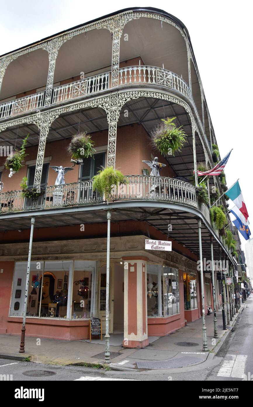 Attrazioni turistiche intorno allo storico quartiere francese di New Orlean Foto Stock