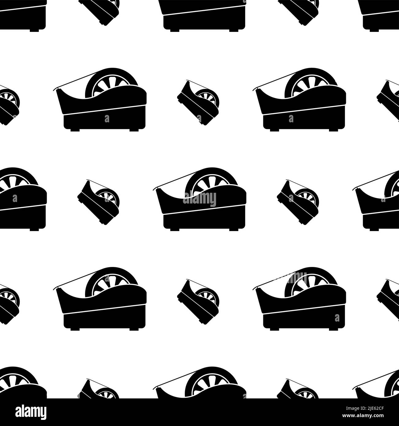 Icona del distributore di nastro modello senza giunture, icona del supporto di nastro adesivo Illustrazione grafica vettoriale Illustrazione Vettoriale