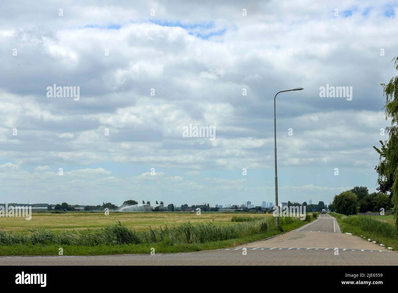 Zuidplaspolder zona tra Zuidplas en Waddinxveen dove nuovo villaggio sarà cresciuto nei Paesi Bassi Foto Stock