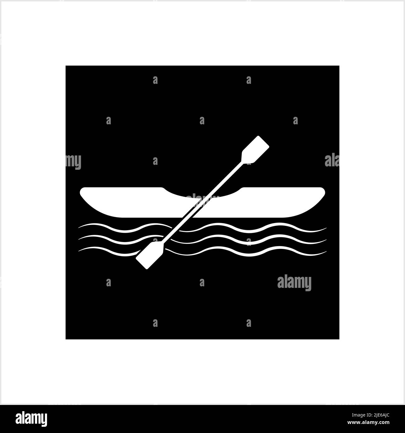 Icona di canottaggio, icona di sport acquatici Illustrazione di arte vettoriale Illustrazione Vettoriale