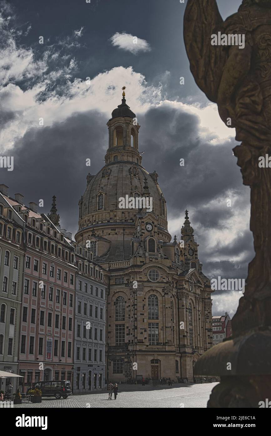 La Frauenkirche di Dresda Foto Stock