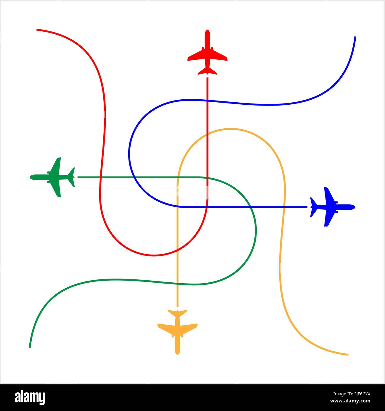 Formazione di volo di aeroplano, esposizione di aria, l'illustrazione di arte di vettore di volo disciplinata Illustrazione Vettoriale