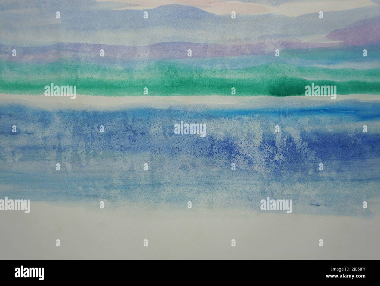 Scorri lo sfondo della pittura ad acquerello astratto colori misti Foto Stock