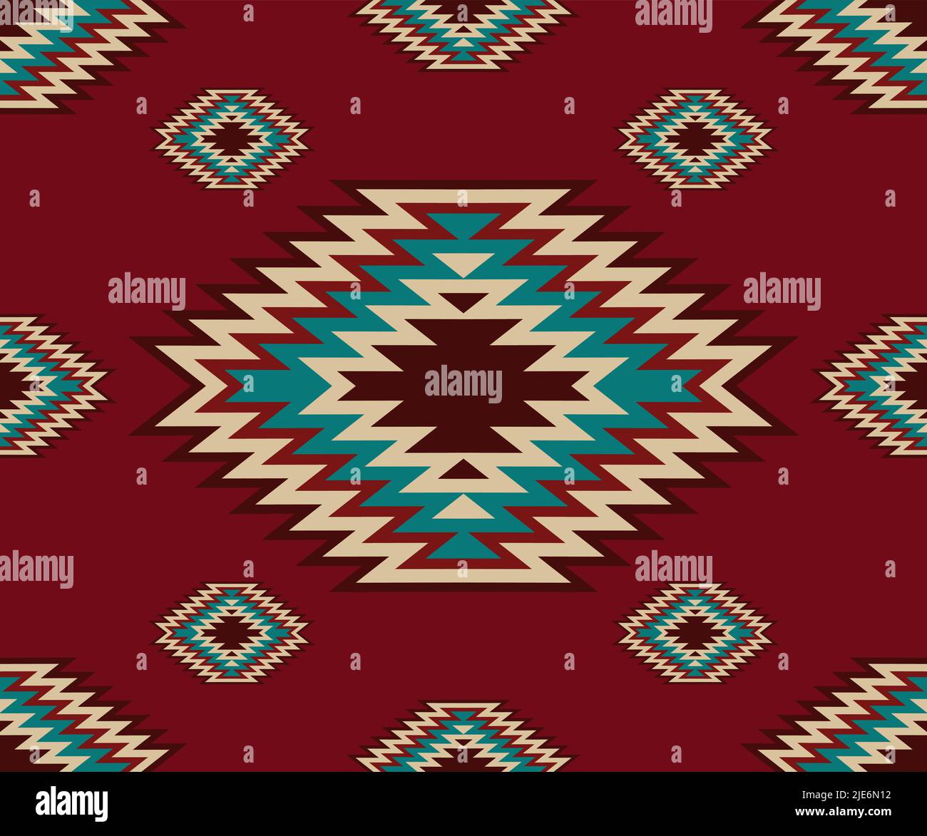 American Southwestern Seamless repeat pattern - Illustrazione vettoriale Illustrazione Vettoriale