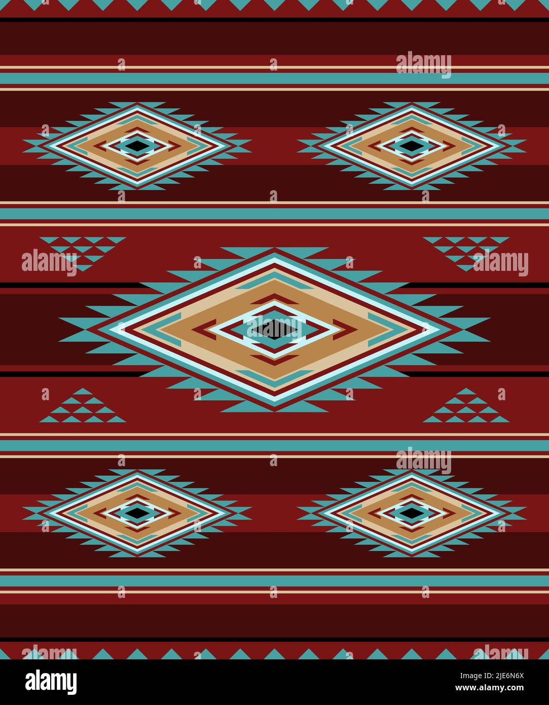 American Southwestern Seamless repeat pattern - Illustrazione vettoriale Illustrazione Vettoriale