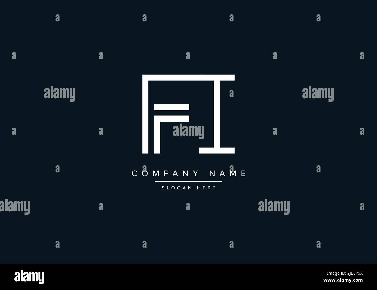 Alfabeto astratto lettera icona Logo Fi Illustrazione Vettoriale