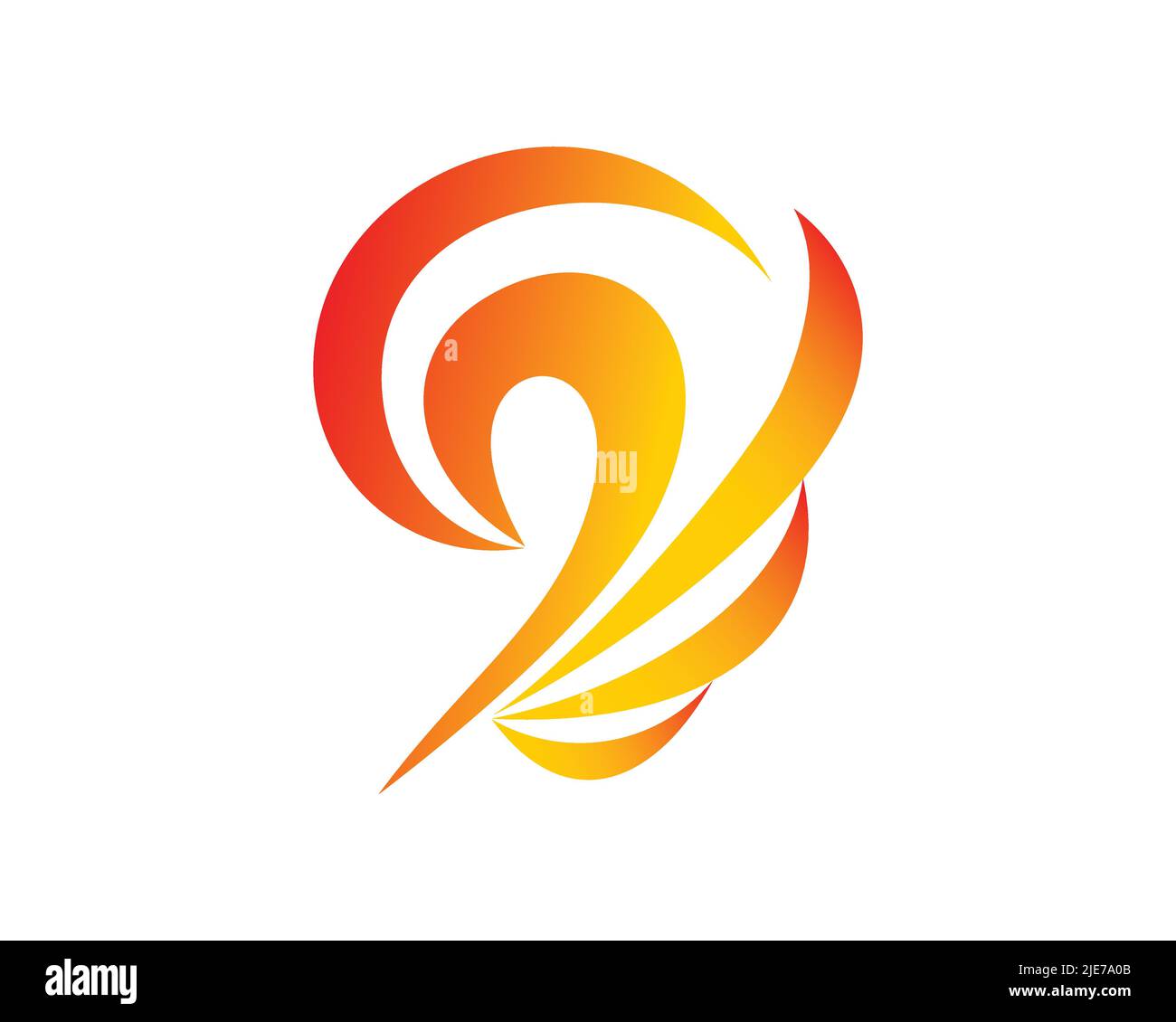 Burning Side View e Rising Phoenix Symbol Illustrazione Vettoriale