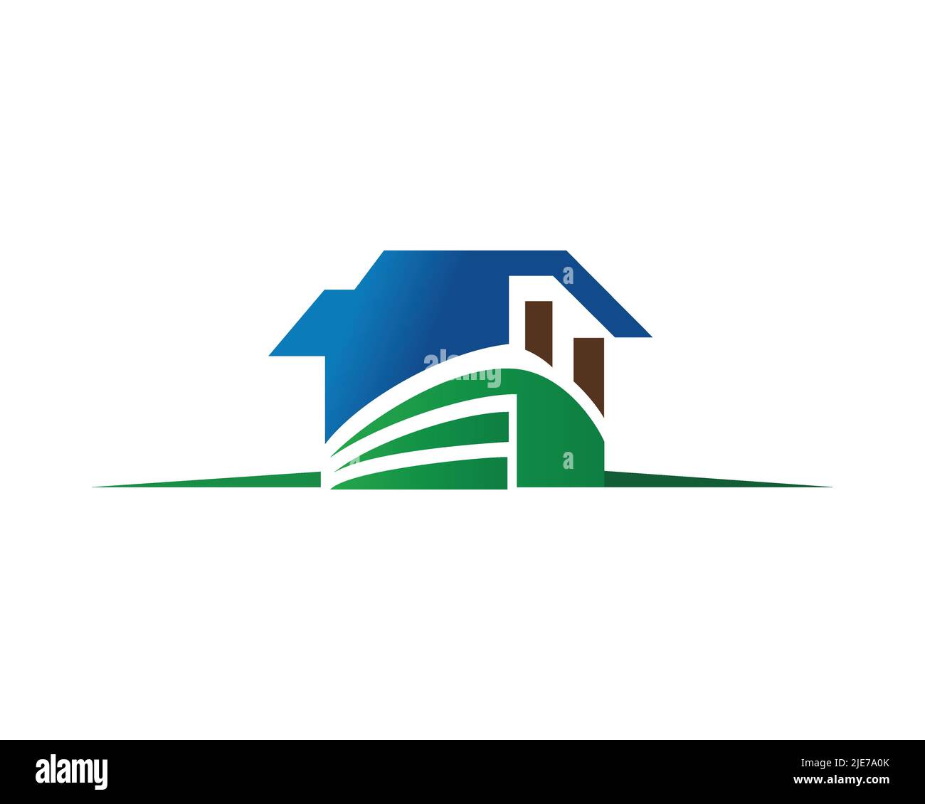 Simbolo immobiliare creativo e luminoso Illustrazione Vettoriale