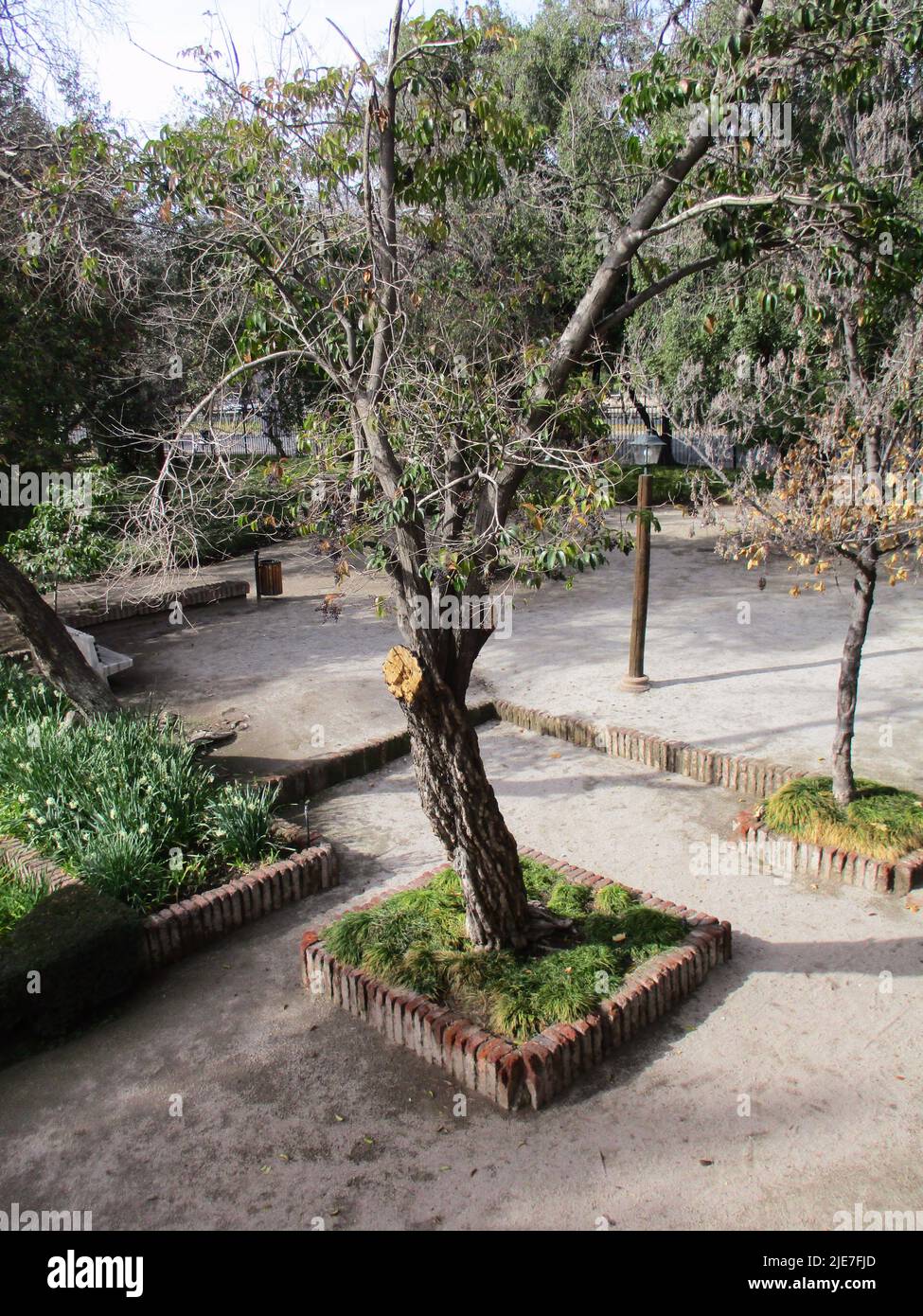 Piazze e giardini a Santiago, Cile Foto Stock