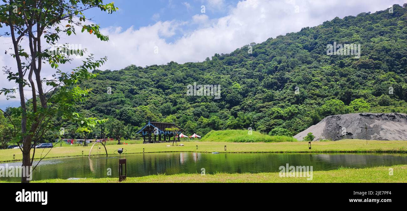 Il piccolo porto di pesca di Nizza Chaoyang, Yilan, Taiwan Foto Stock