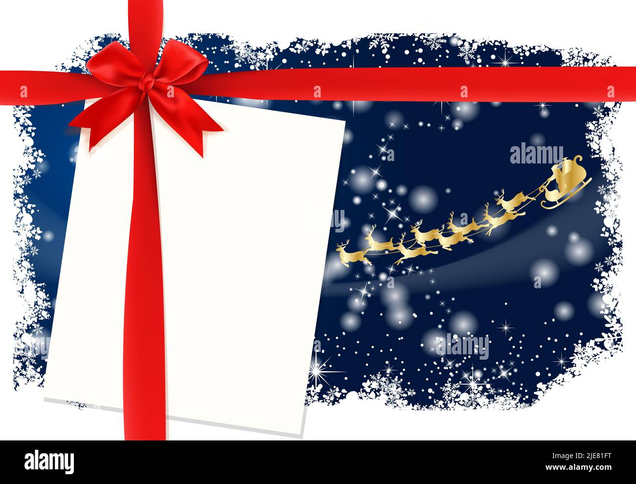 Buon Natale e felice anno nuovo. Carta illustrato Foto Stock