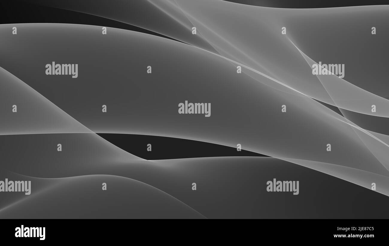 Sfondo astratto Monocromo 8K chiaro, scuro, nero, bianco, grigio, raggio, laser, nebbia, strisce, griglia, quadrato, gradiente Foto Stock