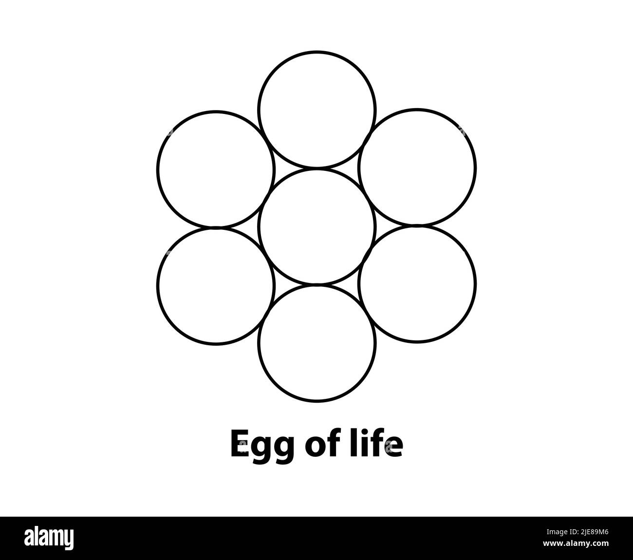 Il Fiore della vita è una delle forme geometriche sacre di base. Illustrazione Vettoriale