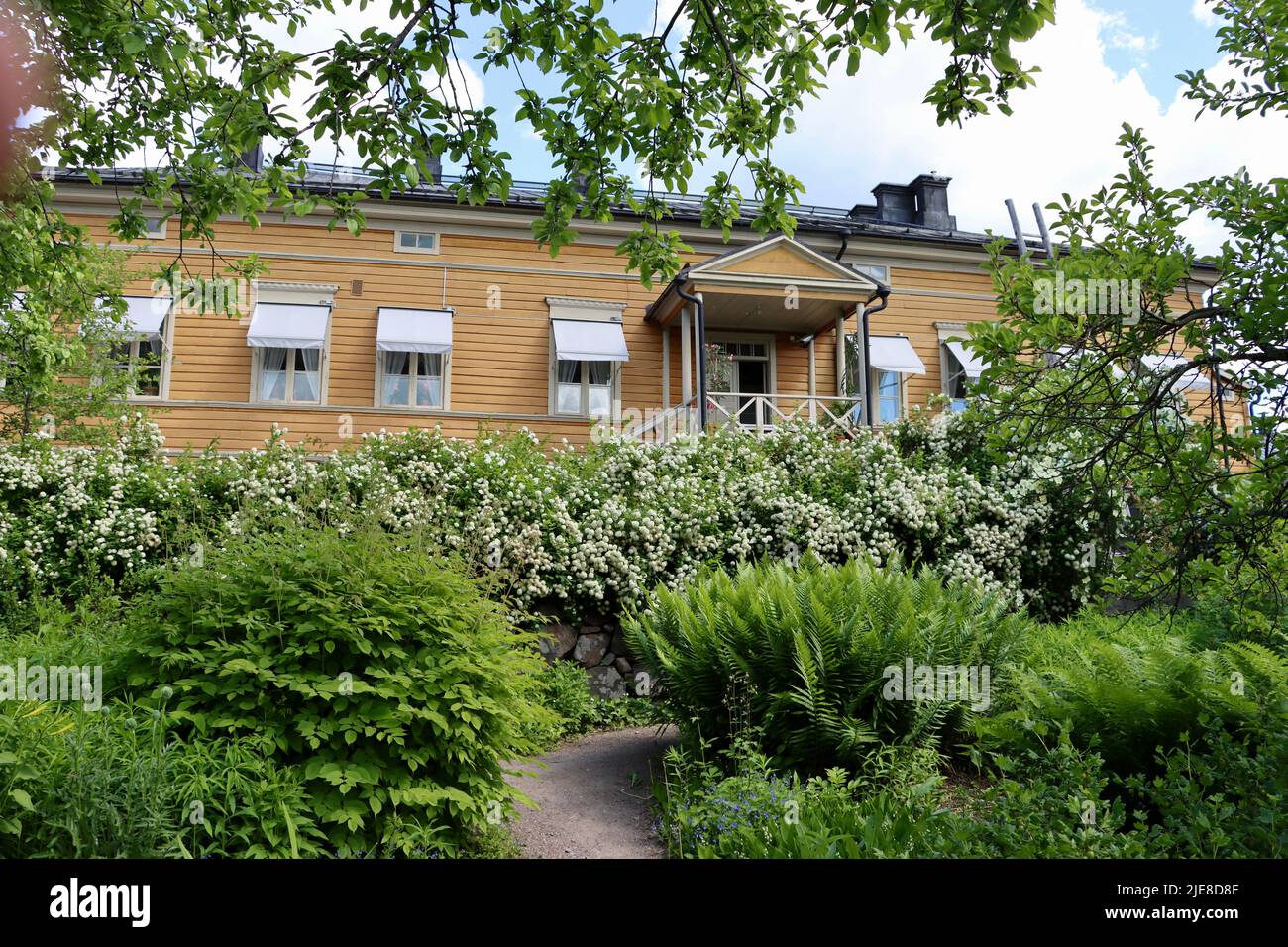 Casa e giardino del poeta nazionale Johan Ludvig Runeberg a Porvoo, Finlandia Foto Stock