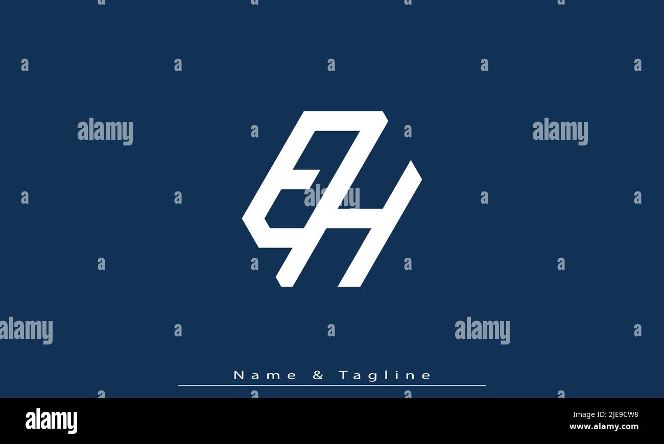 Lettere alfabetiche iniziali logo monogramma EH , HE Illustrazione Vettoriale