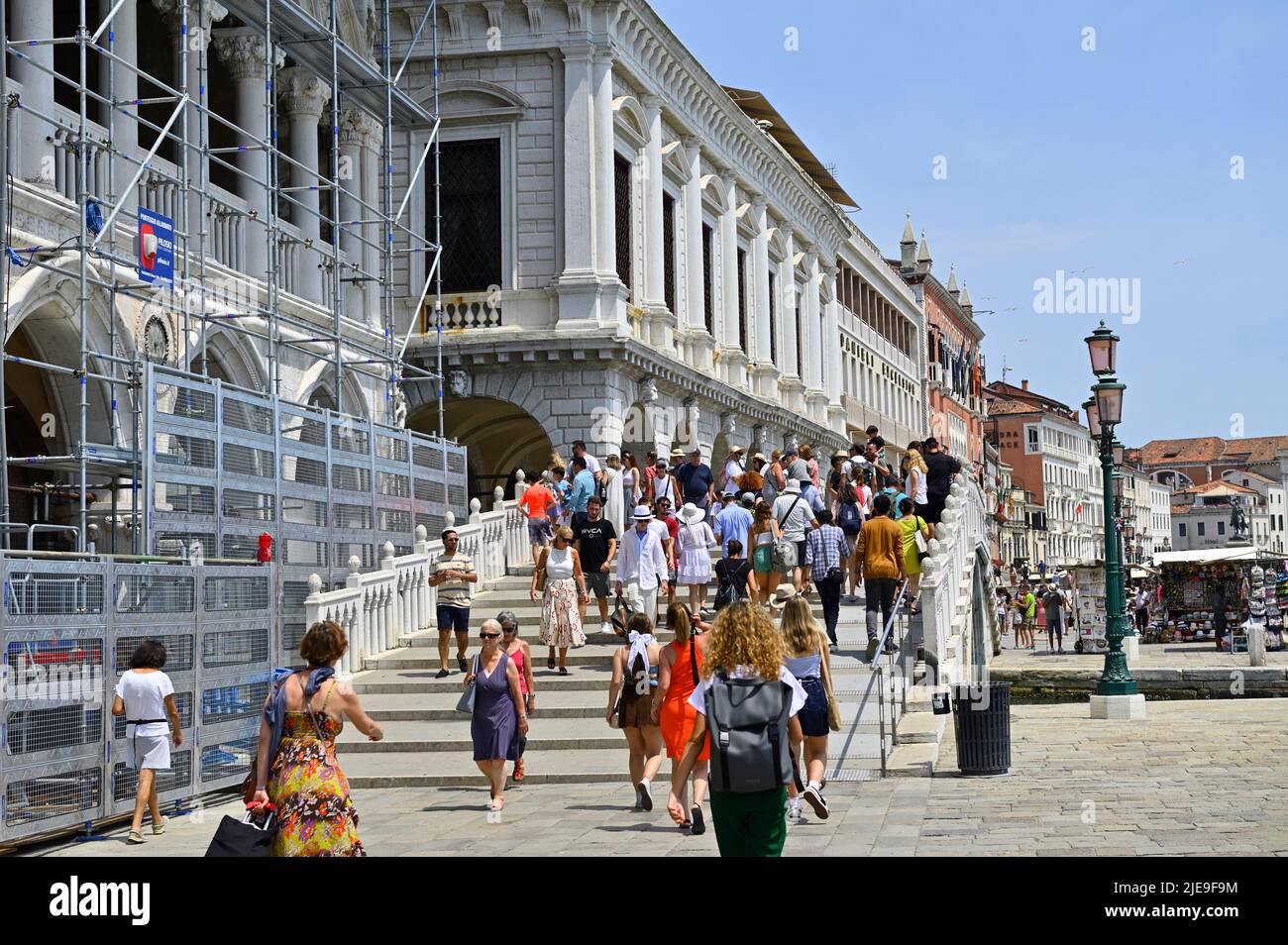 Venezia, Italia. Giugno 17, 2022. Lungomare Riva degli Schiavoni a Venezia Foto Stock