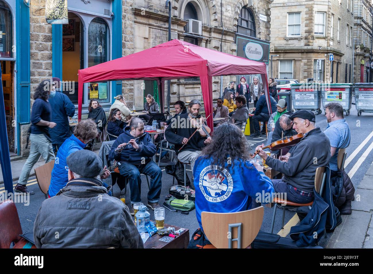 musicisti folk Foto Stock