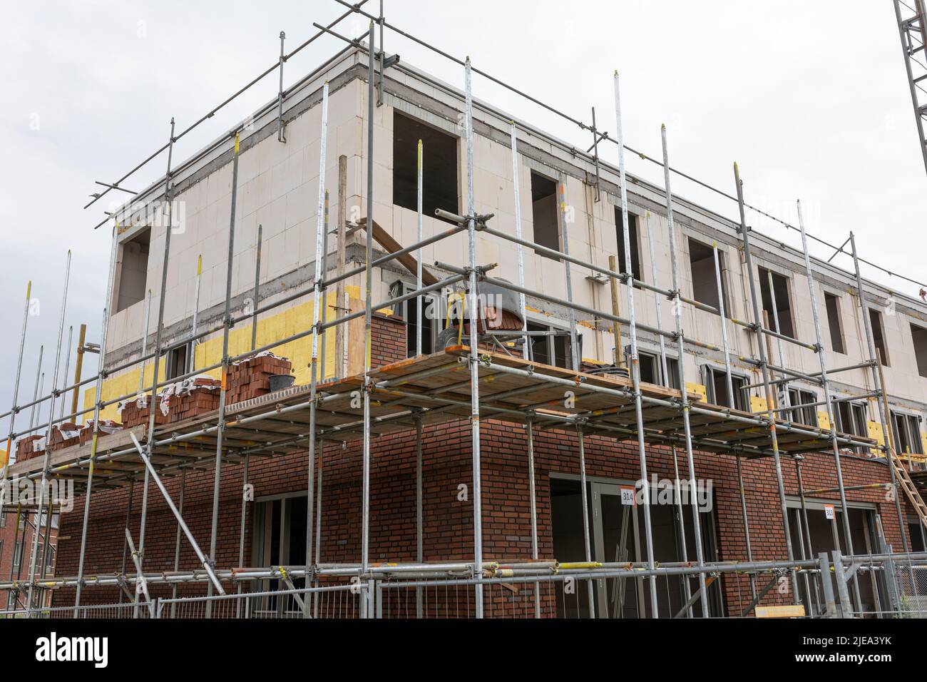 Nuovo cantiere per case residenziali a Helmond, Paesi Bassi Foto Stock