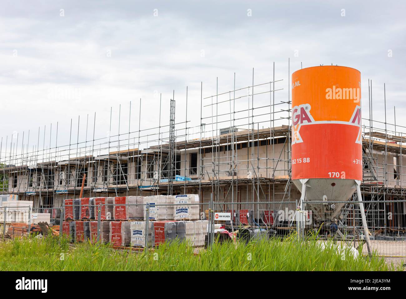 Nuovo cantiere di costruzione a Helmond, Paesi Bassi Foto Stock