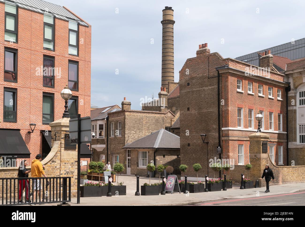 Il RAM Quarter si trova nei terreni della vecchia Young's Brewery a Wandsworth, Londra, Inghilterra Foto Stock