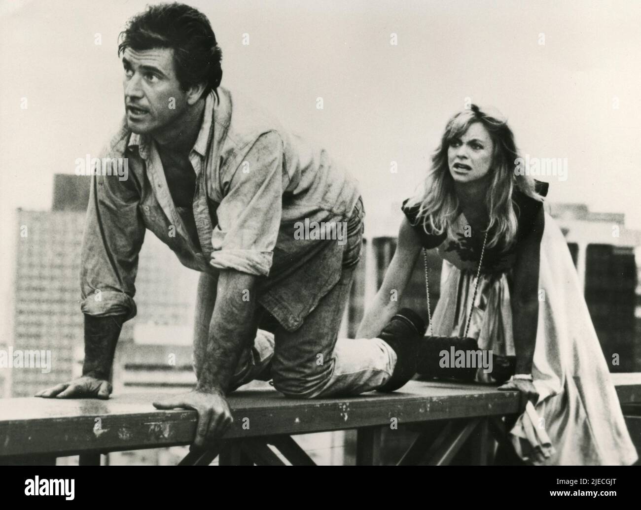 L'attore americano Mel Gibson e l'attrice Goldie Hawn nel film Bird on a Wire, USA 1990 Foto Stock
