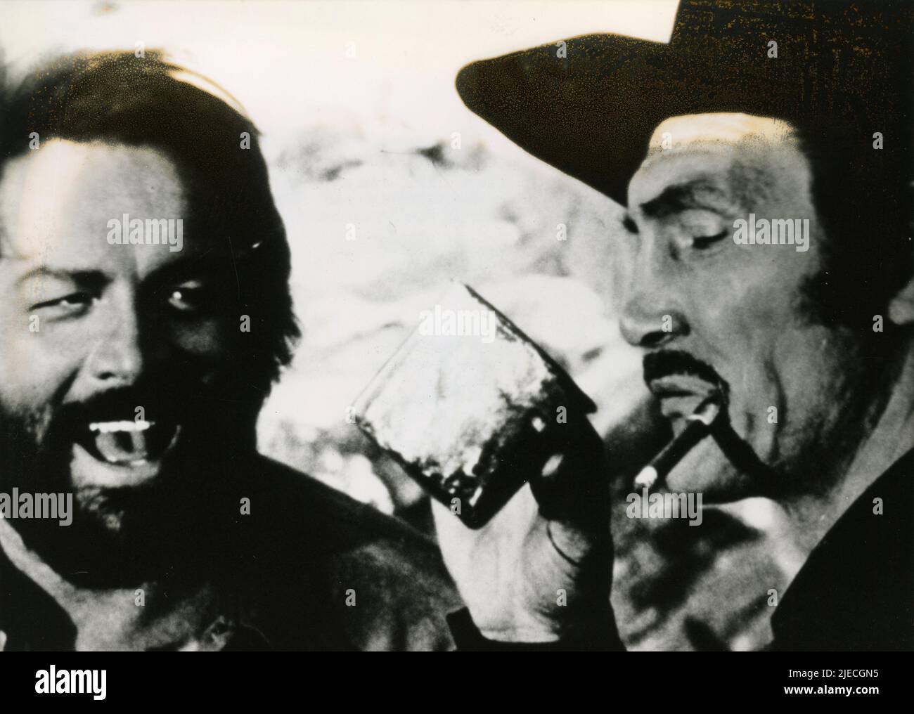 Attori Bud Spencer e Jack Palance nel film si può fare Amigo AKA Halleluja… Amigo, Italia 1972 Foto Stock
