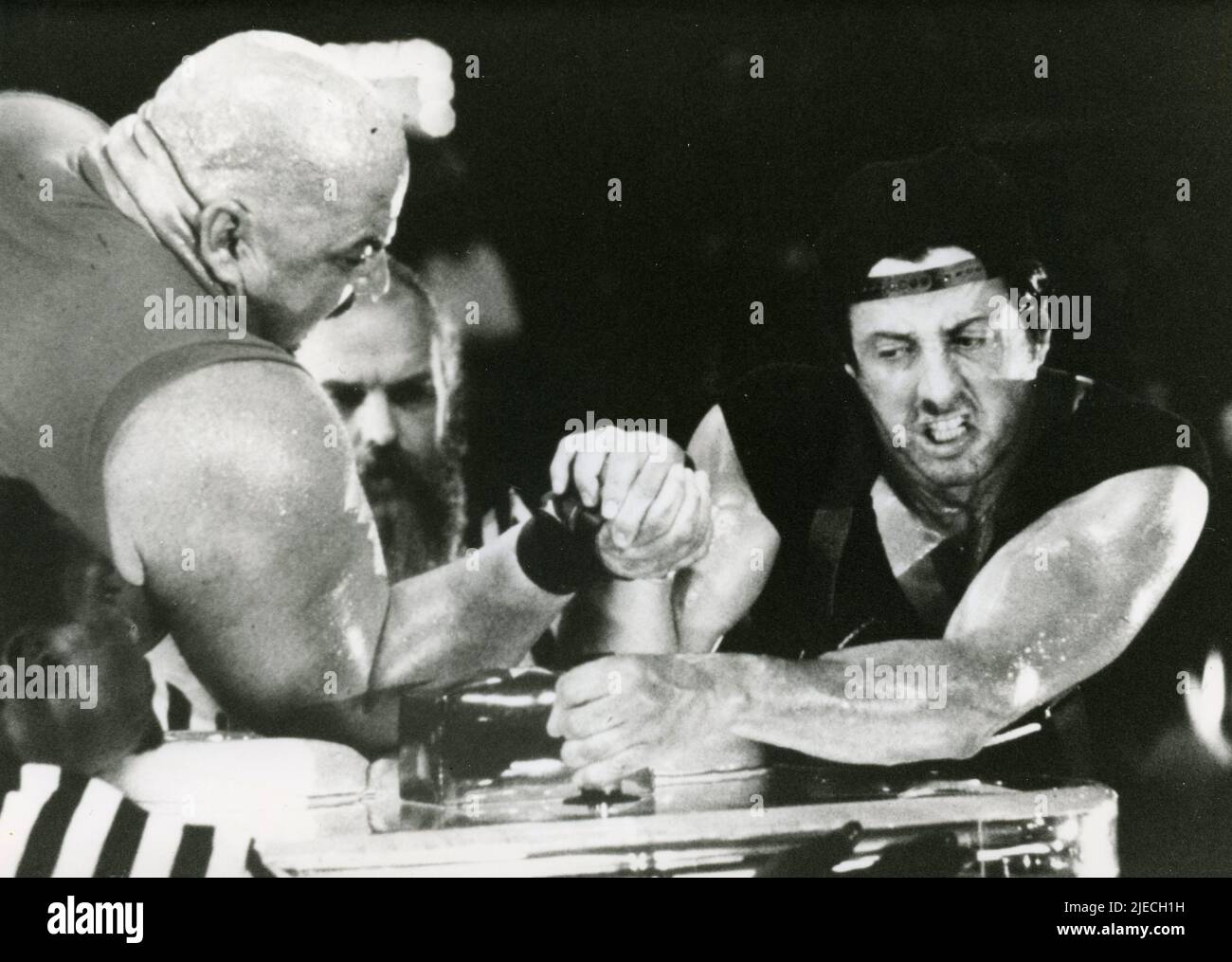 Attori Sylvester Stallone e Rick Zumwalt nel film Over the Top, USA 1987 Foto Stock