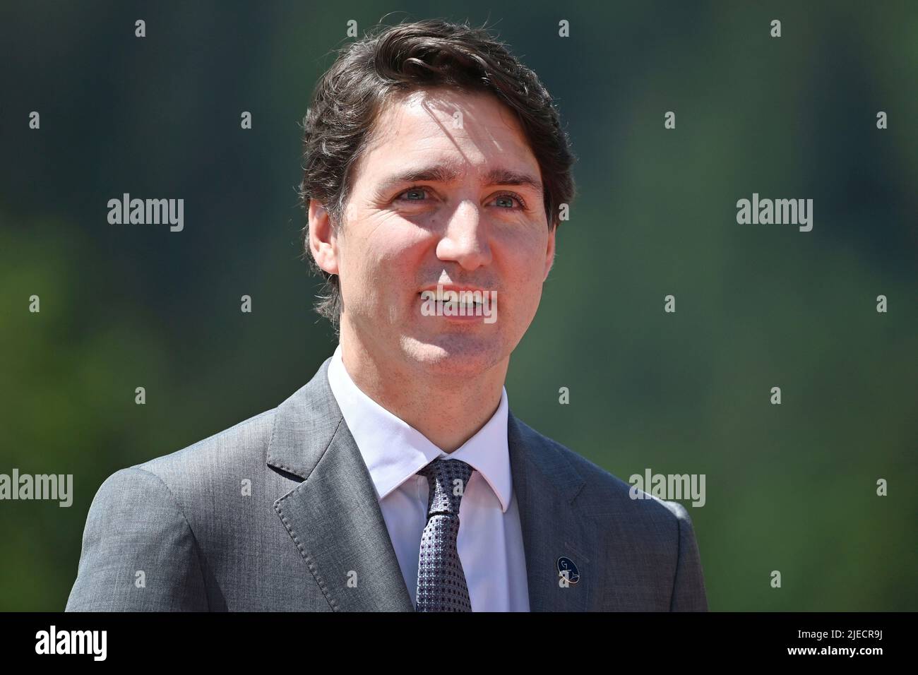 Klais, Germania. 26th giugno 2022. Justin TRUDEAU (primo Ministro del Canada), immagine singola, singolo motivo ritagliato, ritratto, ritratto, verticale. 48th G7 Summit 2022 a Schloss Elmau dal 26 al 28 giugno 2022. Credit: dpa/Alamy Live News Foto Stock