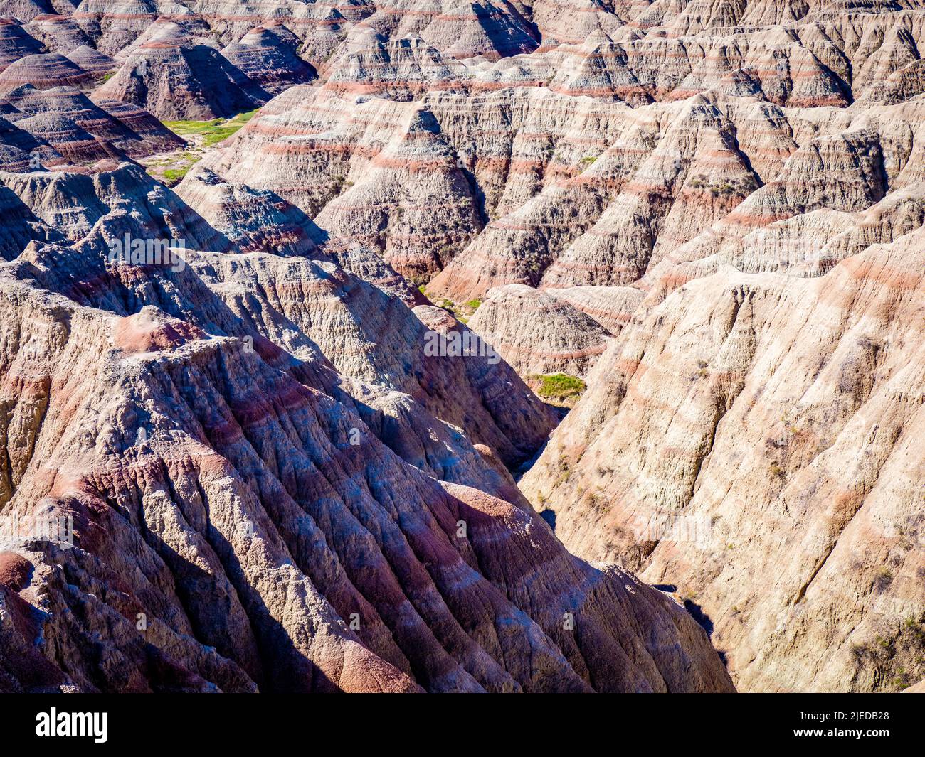 Il Badlands Wall al Big Badlands si affaccia nel Badlands National Park nel South Dakoya USA Foto Stock