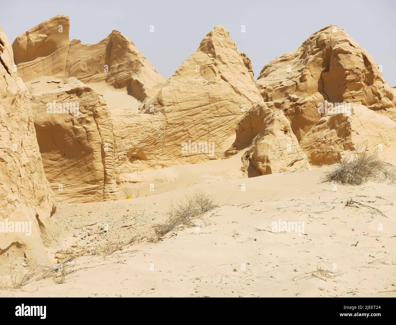 Dune di sabbia pietrificate Foto Stock