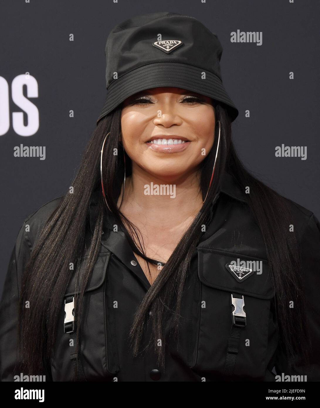 Los Angeles, Stati Uniti. 26th giugno 2022. Tisha Campbell arriva al BET Awards 2022 che si tiene al Microsoft Theatre di Los Angeles, CA domenica 26 giugno 2022. (Foto di Sthanlee B. Mirador/Sipa USA) Credit: Sipa USA/Alamy Live News Foto Stock