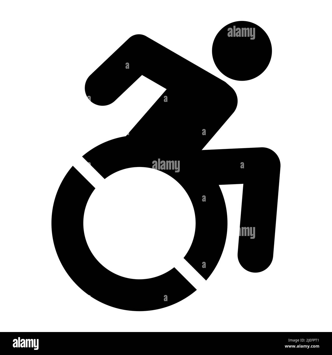 Cartello per parcheggio accessibile con sedia a rotelle su sfondo bianco Illustrazione Vettoriale