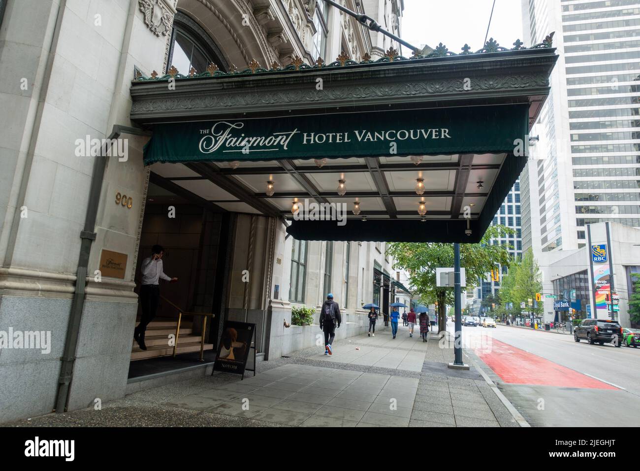 Il Fairmont Hotel Vancouver Downtown Foto Stock