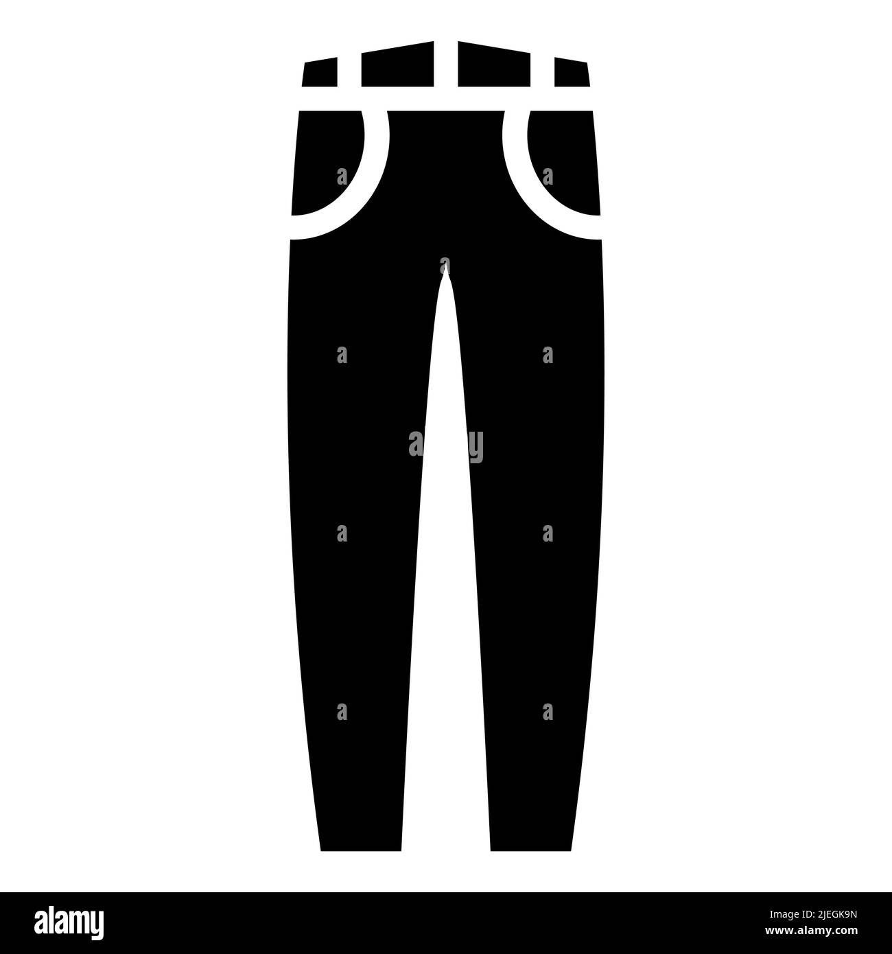 Icona vettore jeans isolata su sfondo bianco Illustrazione Vettoriale