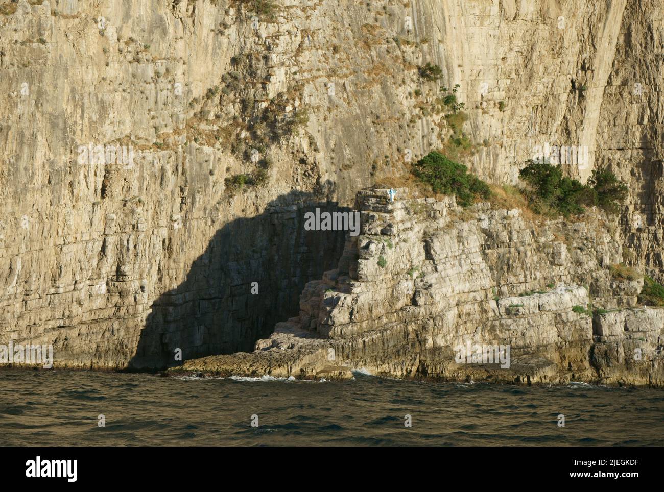 Particolare di Punta Campanella, Penisola sorrentina, Italia Foto Stock