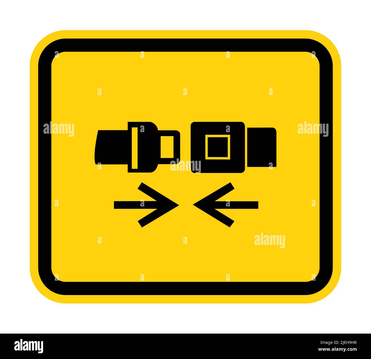 Icona PPE.indossare simbolo cintura di sicurezza segno isolare su sfondo bianco,illustrazione vettoriale EPS.10 Illustrazione Vettoriale