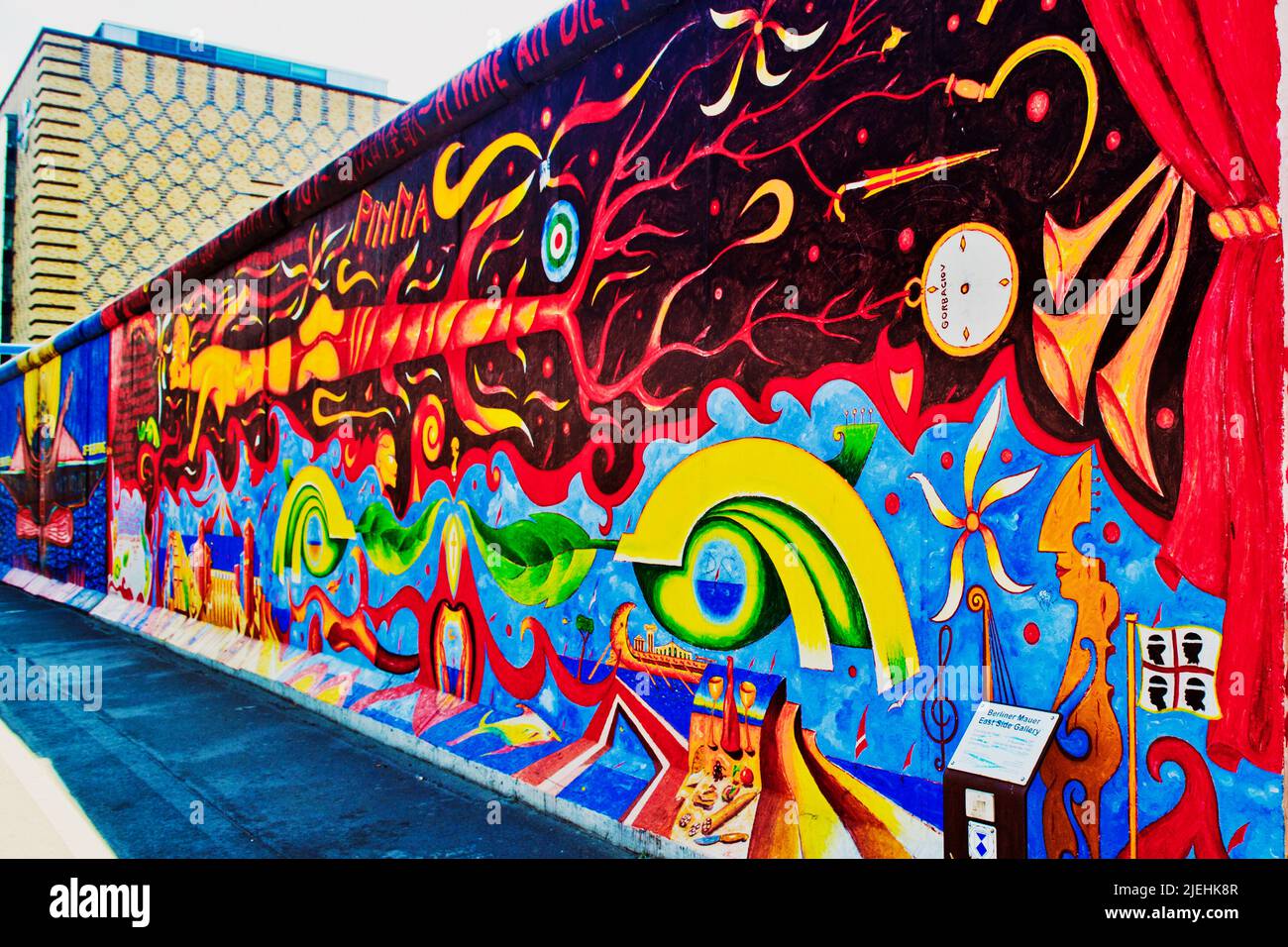 Graffiti, Berliner Mauer, Berlino Foto Stock