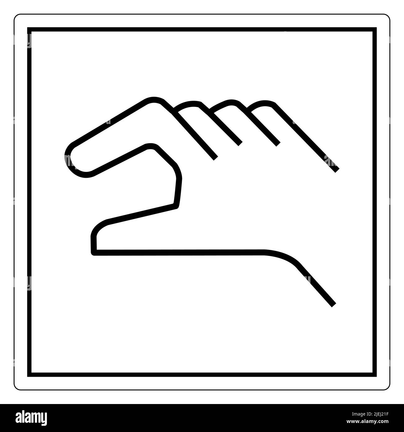 Simbolo di controllo manuale isolamento su sfondo bianco, illustrazione vettoriale EPS.10 Illustrazione Vettoriale