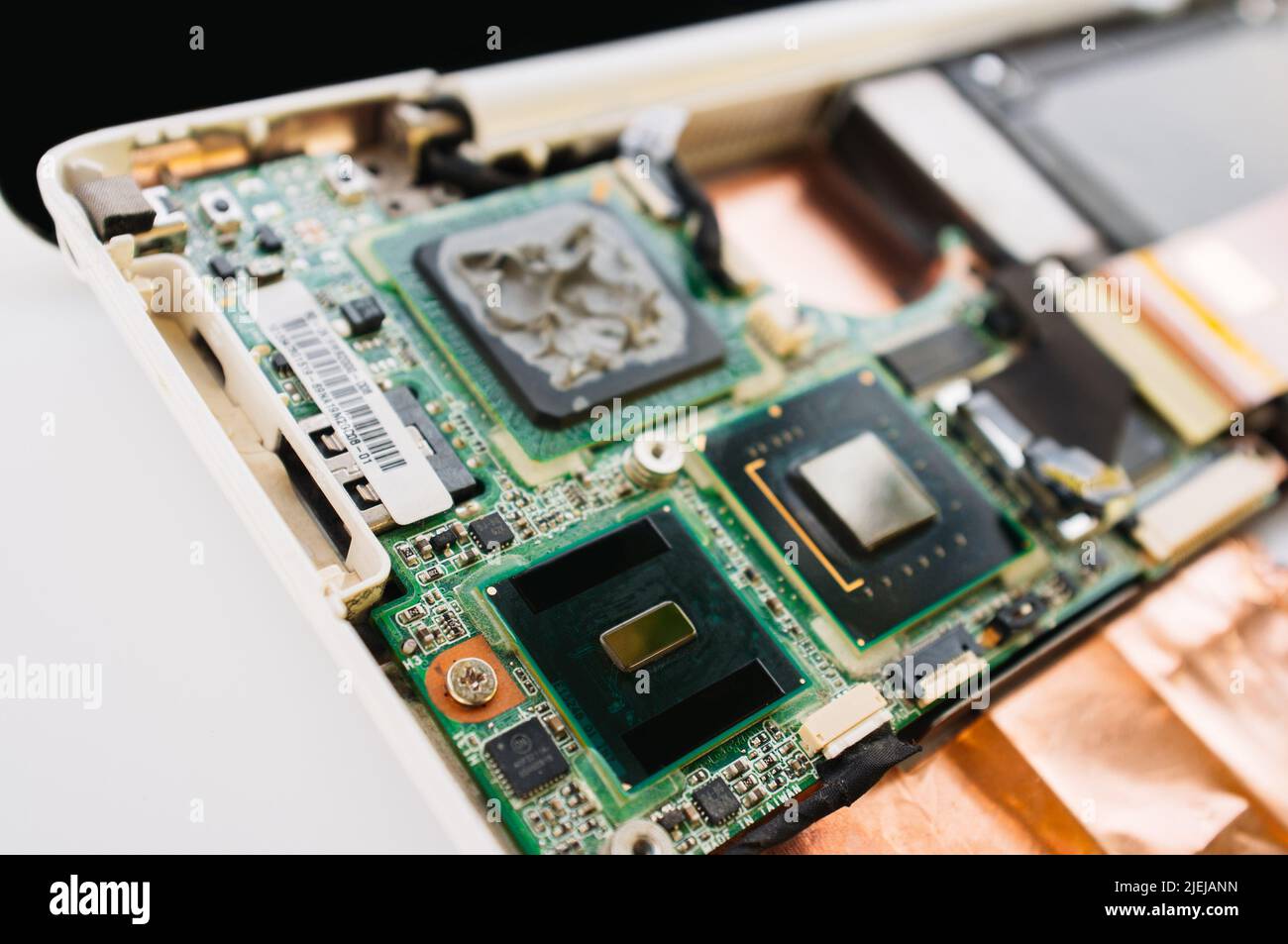 Con pasta di grasso termico. Sostituzione della cpu Foto Stock