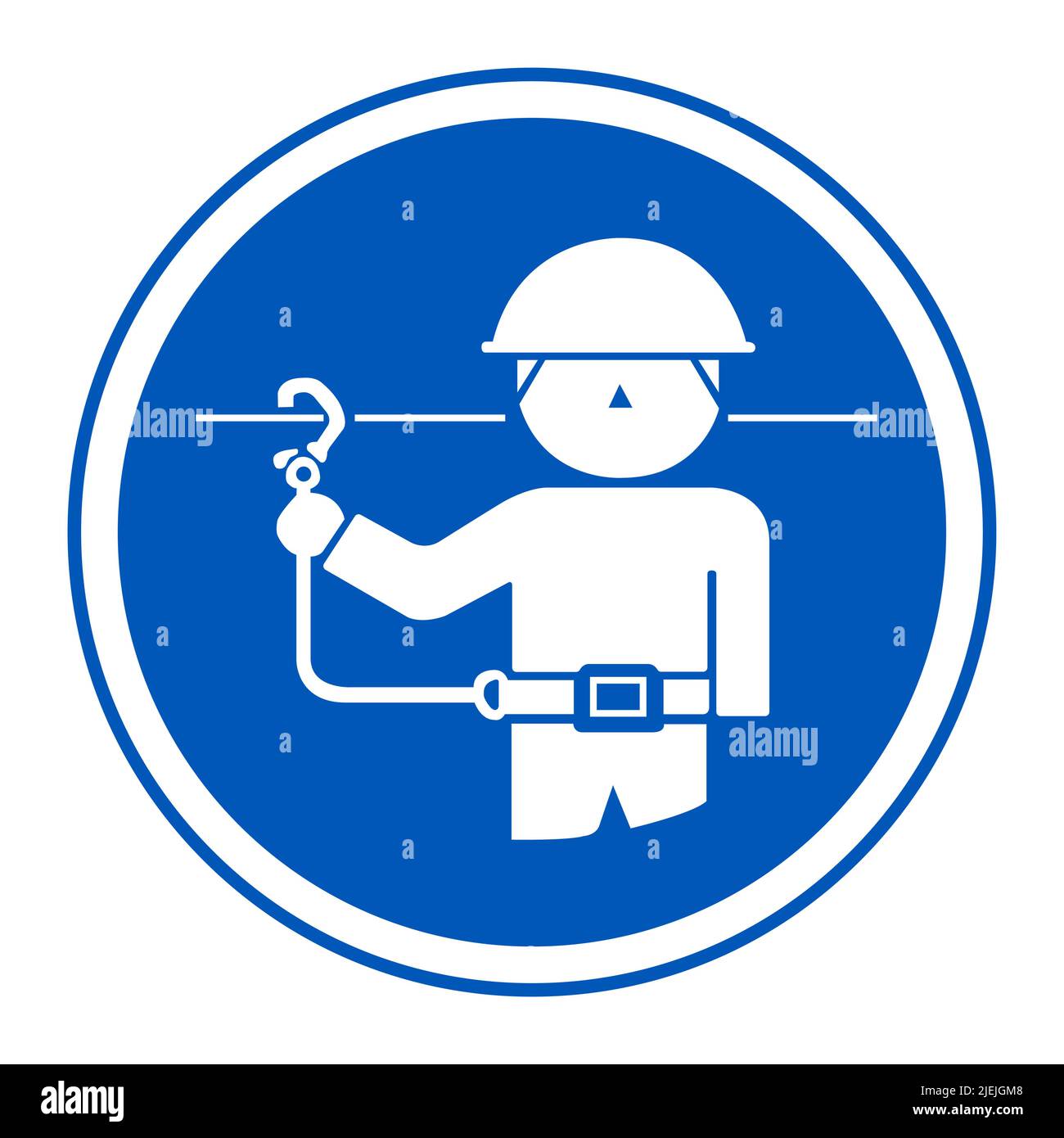 Icona PPE.utilizzare cinture di sicurezza simbolo segno isolare su sfondo bianco,illustrazione vettoriale EPS.10 Illustrazione Vettoriale
