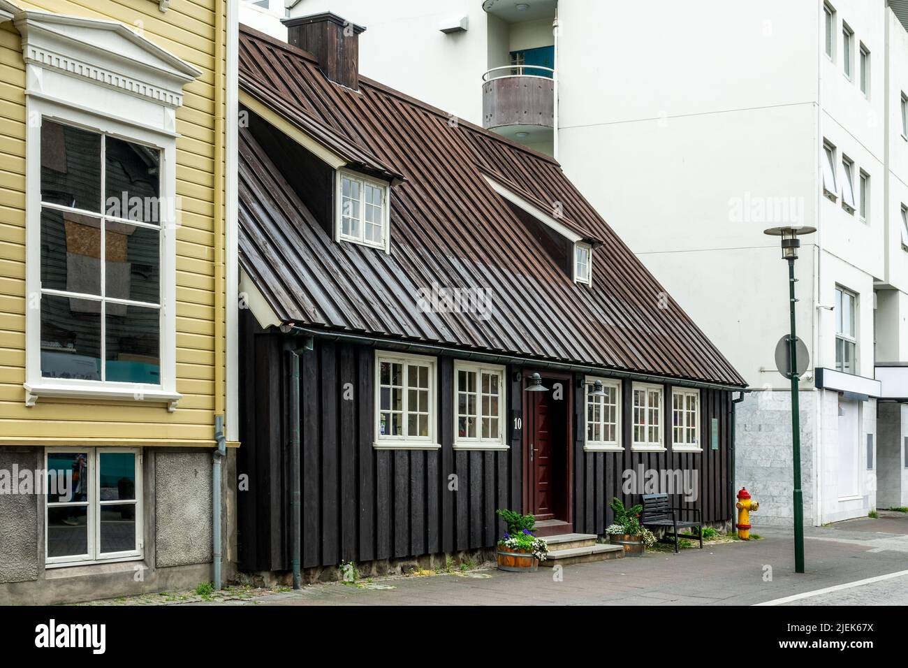 La più antica casa a Reyjavik, Islanda Foto Stock