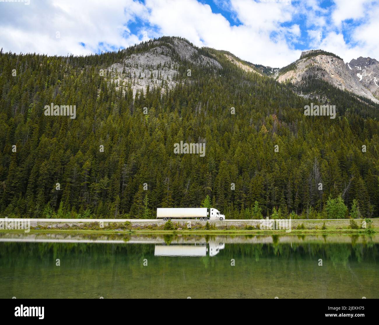Spostamento del carrello a lunga percorrenza Foto Stock